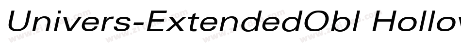 Univers-ExtendedObl Hollow字体转换